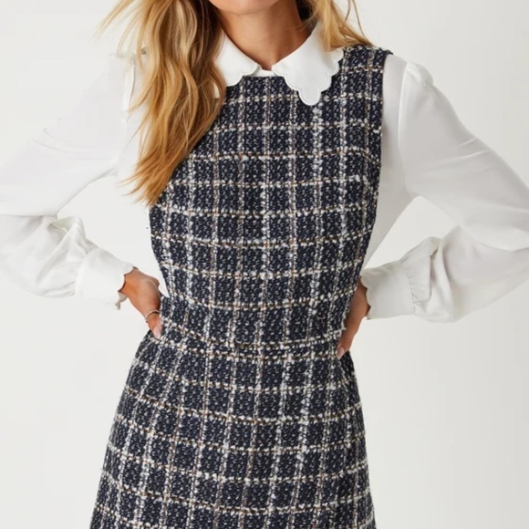 Plaid Skort Romper - Picture 2 of 4